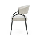 Contemporary Upholstered Dining Chairs With Metal Legs (Set of 2)