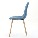 Modern Minimalist Fabric Dining Chair With Iron Legs