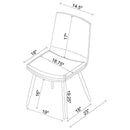 Ortega - Upholstered Dining Side Chair (Set of 2) - Coffee