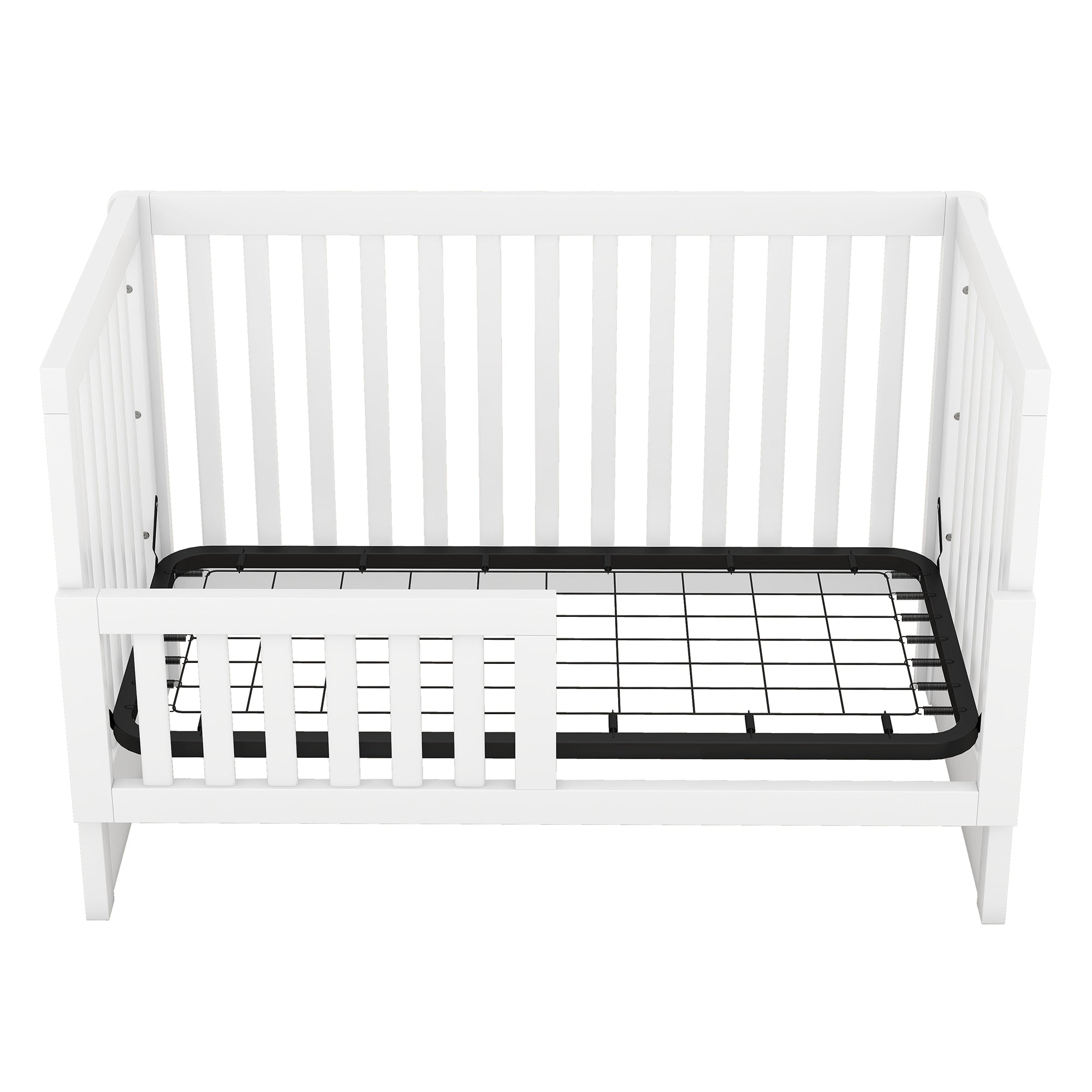 Convertible Crib/Full Size Bed with Changing Table, White - Atlantic Fine Furniture Melbourne FL