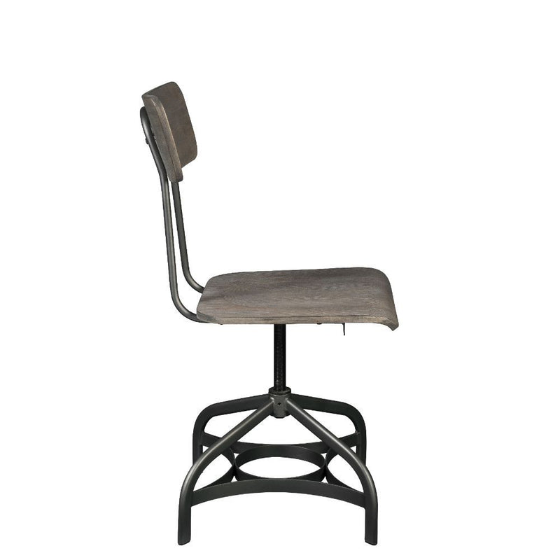 Jonquil - Side Chair With Swivel (Set of 2) - Gray Oak & Sandy Gray