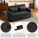 Loveseat Sofa Bed Sleeper With Reversible Backrest, Side Pockets, USB Ports, Phone Holder