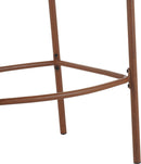 Lodi - Outdoor Matal Rope Barstool, Teak / Beige (Set of 2) - Teak / Beige