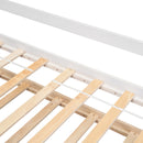 Twin House Wooden Daybed with trundle, Twin House-Shaped Headboard  bed with Guardrails,White