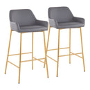 Daniella - Stylish Contemporary Glam Fixed Height Bar Stool (Set of 2)