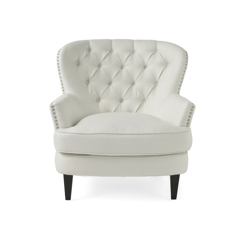 Accent Reading Chair For Living Room Bedroom - Ivory