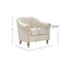 Fayette - Tufted Accent Arm Chair - Cream
