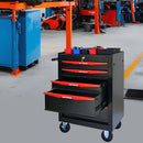Rolling Metal Tool Chest With Drawers, Steel Storage Cabinet With Ball Bearing Slides