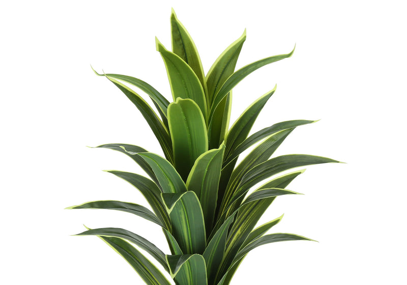 Artificial Plant, 47" Tall, Dracaena Tree, Indoor, Faux, Fake, Floor, Greenery, Potted, Real Touch, Decorative - Green / Black