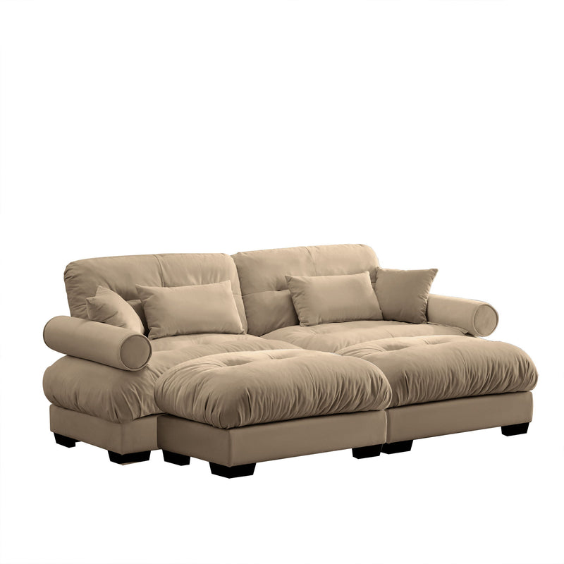 Super Comfort Oversized Modular Sectional Sofa With Movable Ottoman