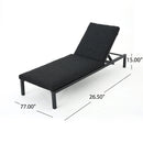 Modern Chaise Lounge With Wate Resistant Fabric Cushions