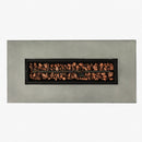 42" Propane Gas Fire Pit Table, 50000 Btu Rectangular Steel Fire Pit With Glass Wind Guard For Outside Patio Deck Garden Courtyard - Gray