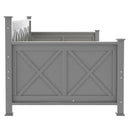 Modern Daybed With 2 Large Drawers, X Shaped Frame