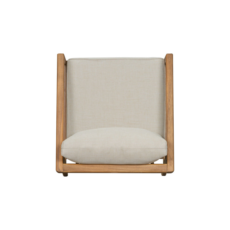 Westin - Outdoor Acacia Wood Club Chair (Set of 2) - Teak / Beige