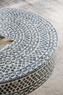 Unique Capiz Coffee Table & Pedestal Base