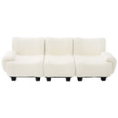 3 Seater Sofa Couch With Curved Armrests