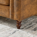 Chesterfield 3 And 3 Seater Sofa Set High Tech Fabric Roll Armrest Upholstered Couch