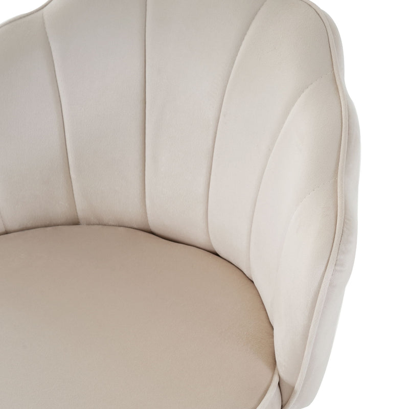 Elegant Shell Shape Velvet Bar Chair (Set of 2)