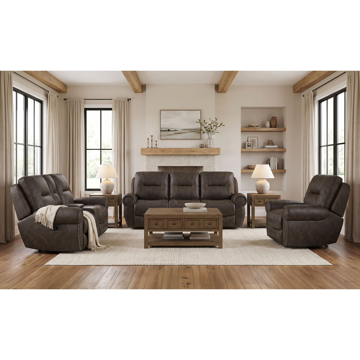Topeka Sofa in Rocky Brown by Elements International, view 5