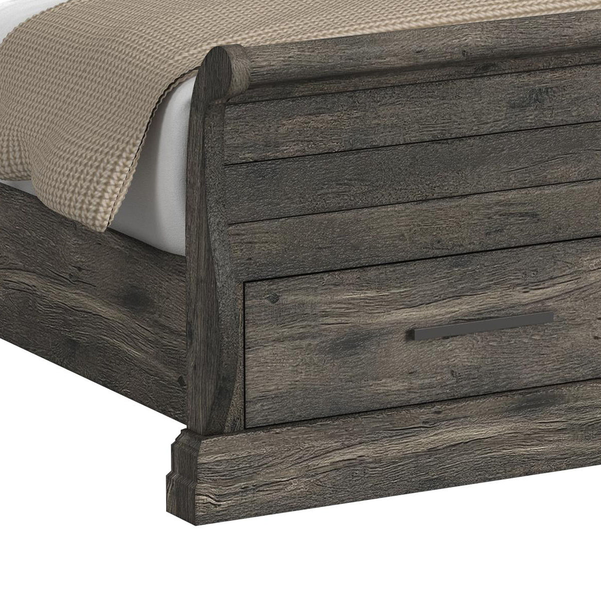 Park Ridge Sleigh Storage Bedroom Set in Dark Gray by Elements International, view 6