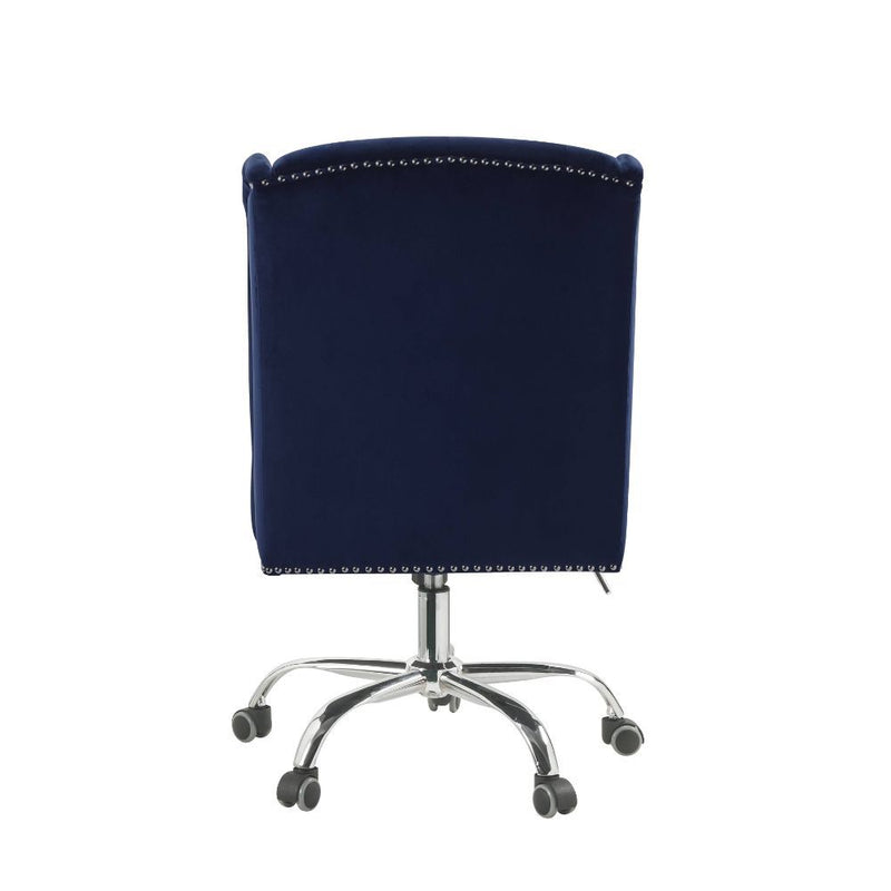 Jamesia - Office Chair - Midnight Blue Velvet - Atlantic Fine Furniture Inc