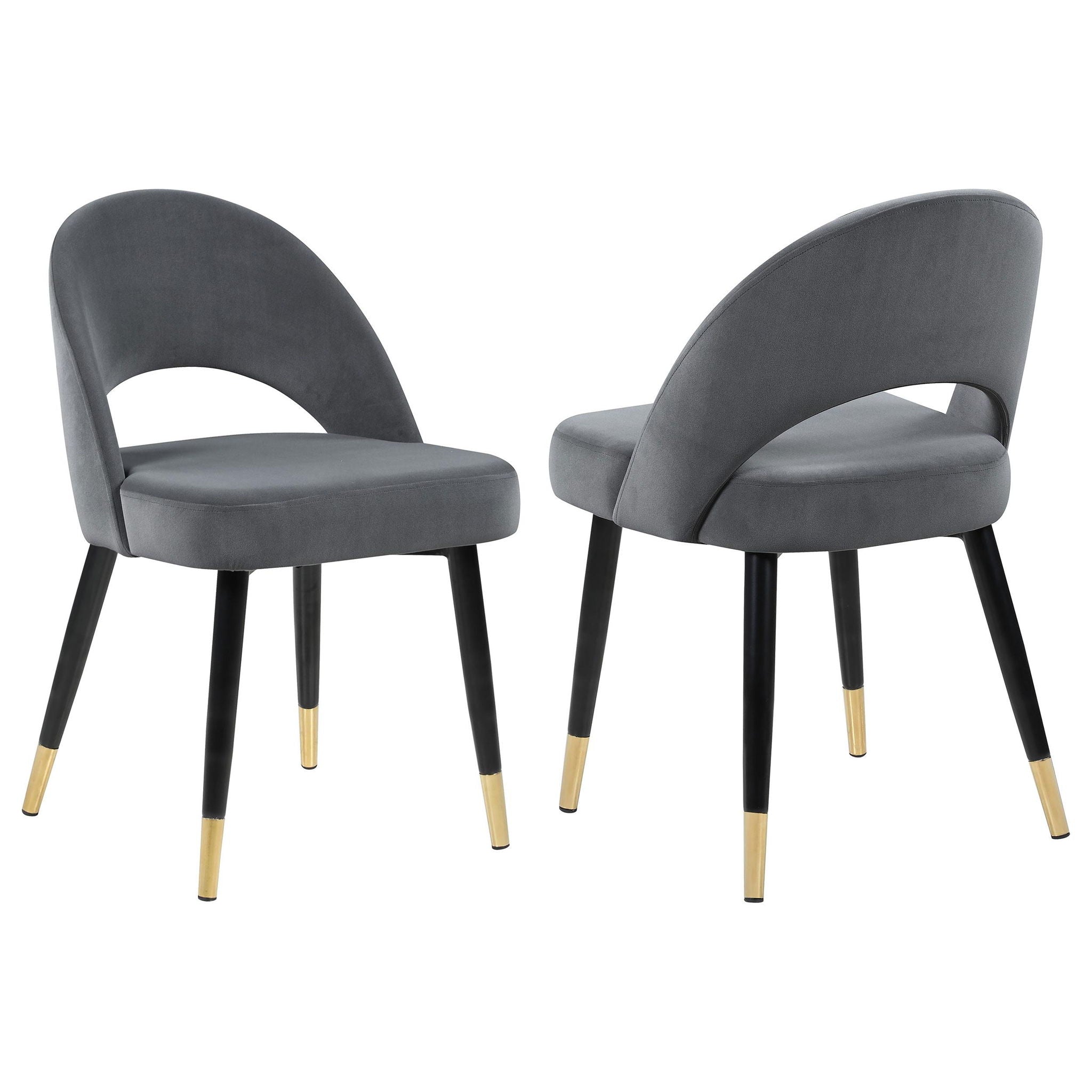 Lindsey Upholstered Dining Side Chair Grey (Set of 2) - Atlantic Fine Furniture Melbourne FL