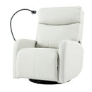 Rocking Recliner Chair, 360 Degree Swivel Nursery Rocking Chair, Glider Chair, Modern Small Rocking Swivel Recliner Chair For Bedroom, Living Room Chair Home Theater Seat, Phone Holder - Light Gray