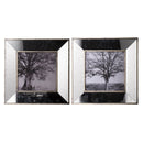 Vintage Reflective Picture Frames (Set of 2) - Silver