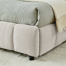 Modern Platform Bed Frame With Thick Chenille Fabric