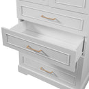 Freestanding Bathroom Cabinet With 3 Drawers, Adjustable Shelf, Soft Close Doors