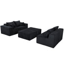 Modular Sectional Sofa, Convertible Couch With Chaise Corduroy