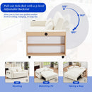 Pull-Out Sofa Bed Convertible Couch With Adjustable Backrest For Living Room