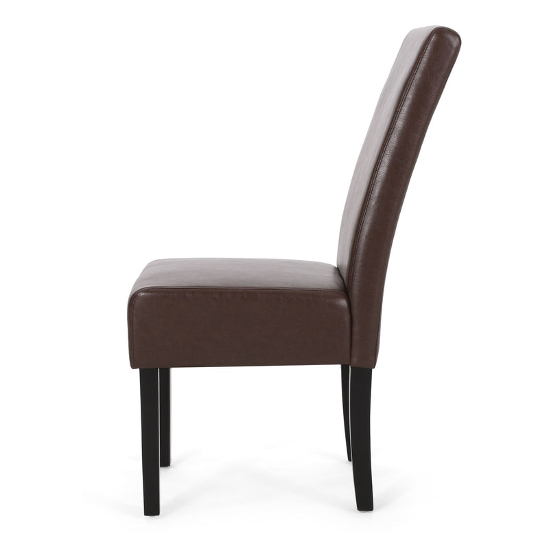 Contemporary Dining Chair With Rubberwood Legs (Set of 2)