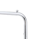 Heavy Duty Iron Garment Rack With Basket On Wheels - Silver