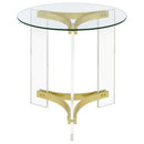 Janessa - Round Glass Top Acrylic Leg Table