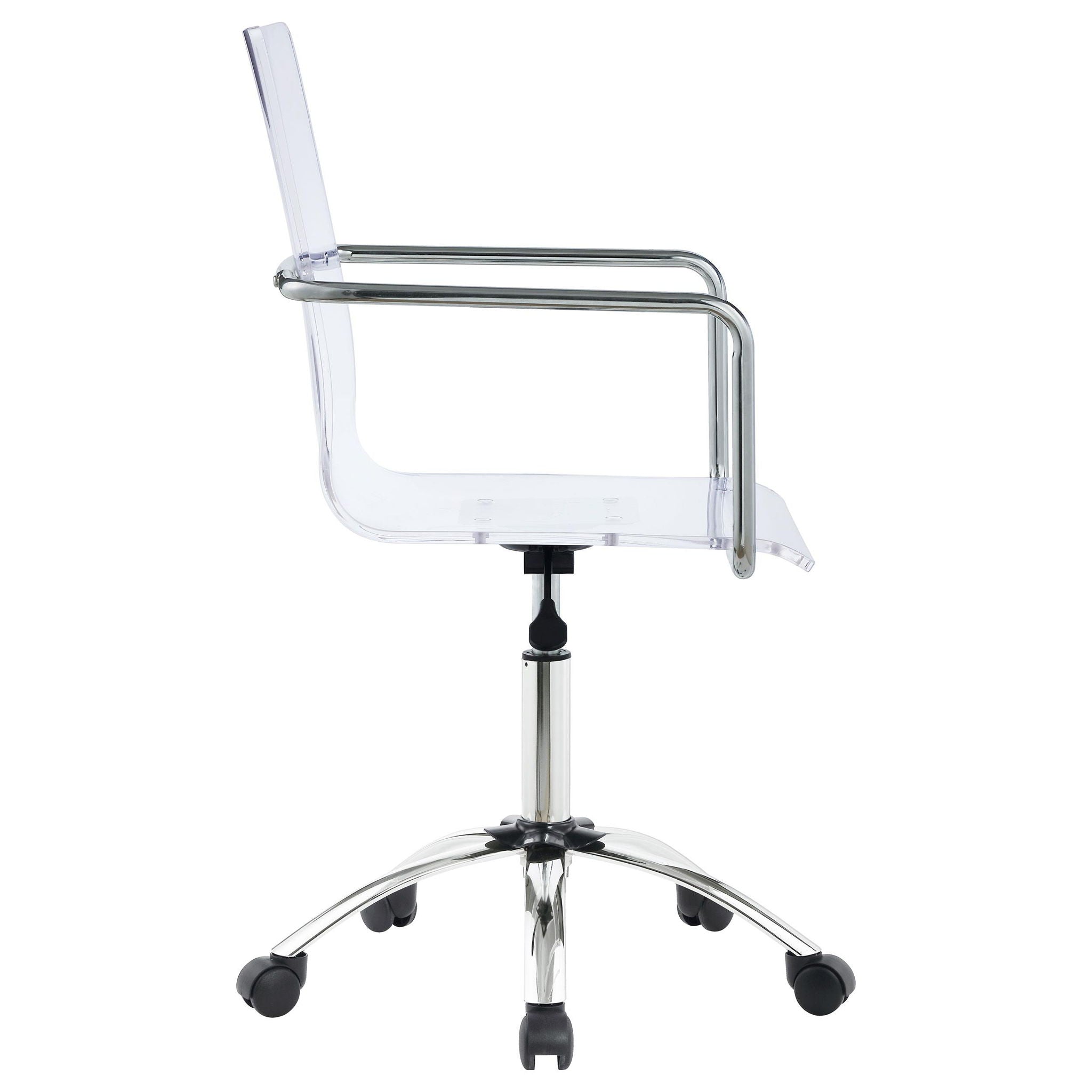 Amaturo Acrylic Adjustable Home Office Desk Chair Clear - Atlantic Fine Furniture Melbourne FL
