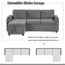Convertible L Shaped Sofa Couch With Storage, Cup Holders, USB Ports