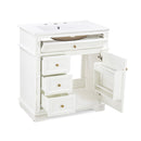 Freestanding Bathroom Vanity With Sink, Soft Closing Door, Tip Out Drawer