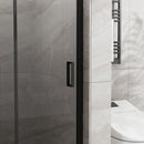 Bifold Frameless Glass Shower Door With Pivot Swing Panel, Tempered Clear Glass