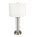 Luna - Table Lamp With On / Off Switch Clear Body Base - Clear / Silver / White