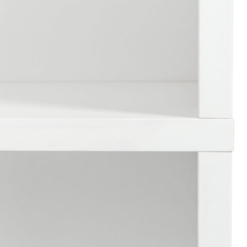 Freestanding Cabinet With Inadjustable Shelves And Two Doors For Kitchen, Dining Room - White