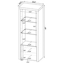 Jude - 3-Shelf Engineered Wood Media Tower - High Gloss White