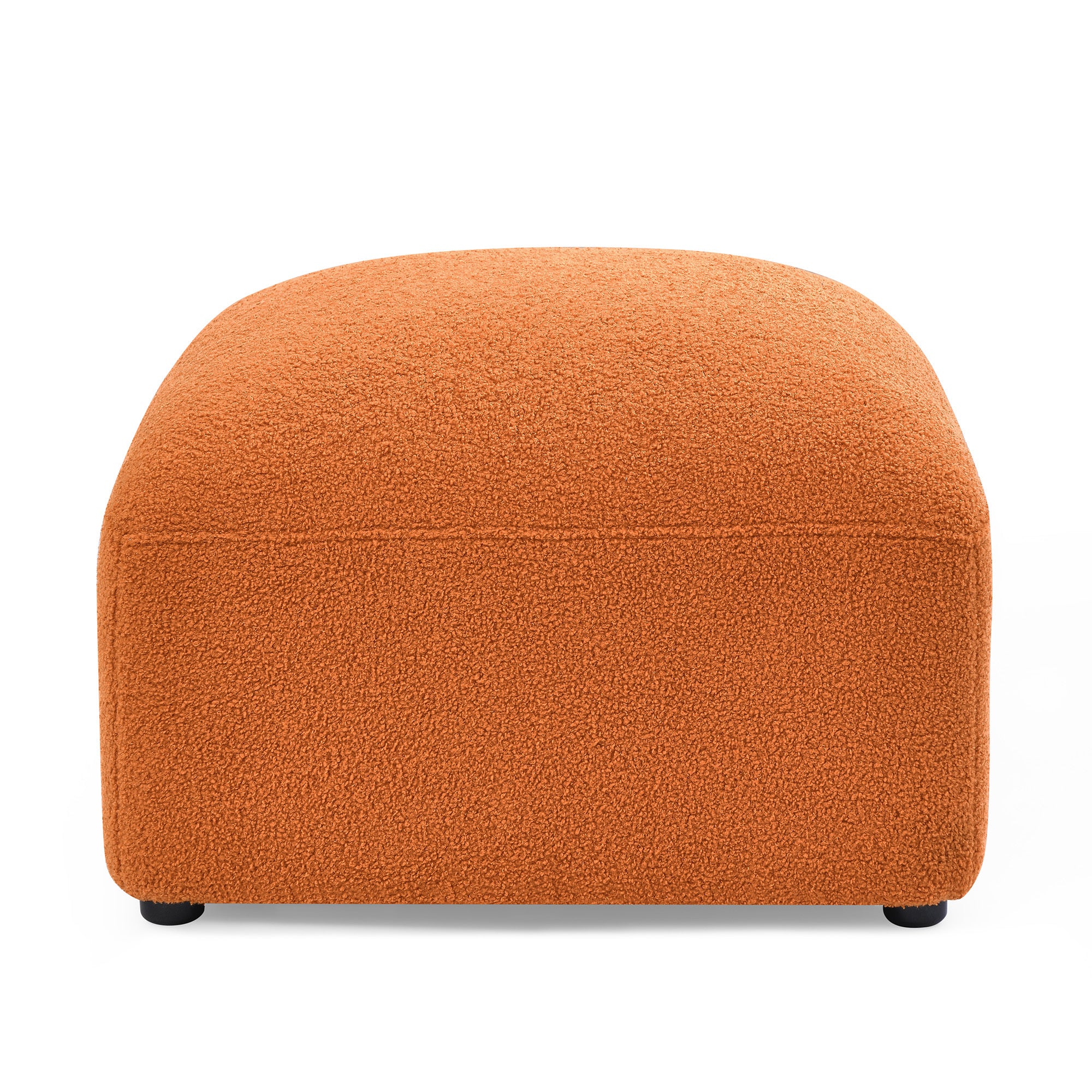 L-Shape Modular Sectional Sofa,DIY Combination,Teddy Fabric,Orange.