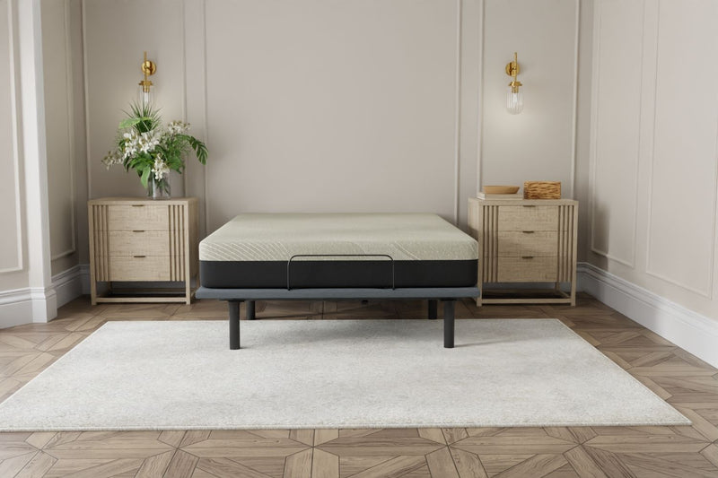 Gel Comfort - 12" Short Queen Soft Mattress - Black / Gray