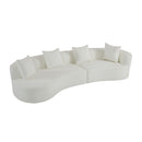 Elegant Curved Sectional Sofa With Full Foam Comfort