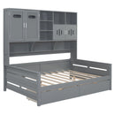 Daybed With All-In-One Cabinet And Shelf