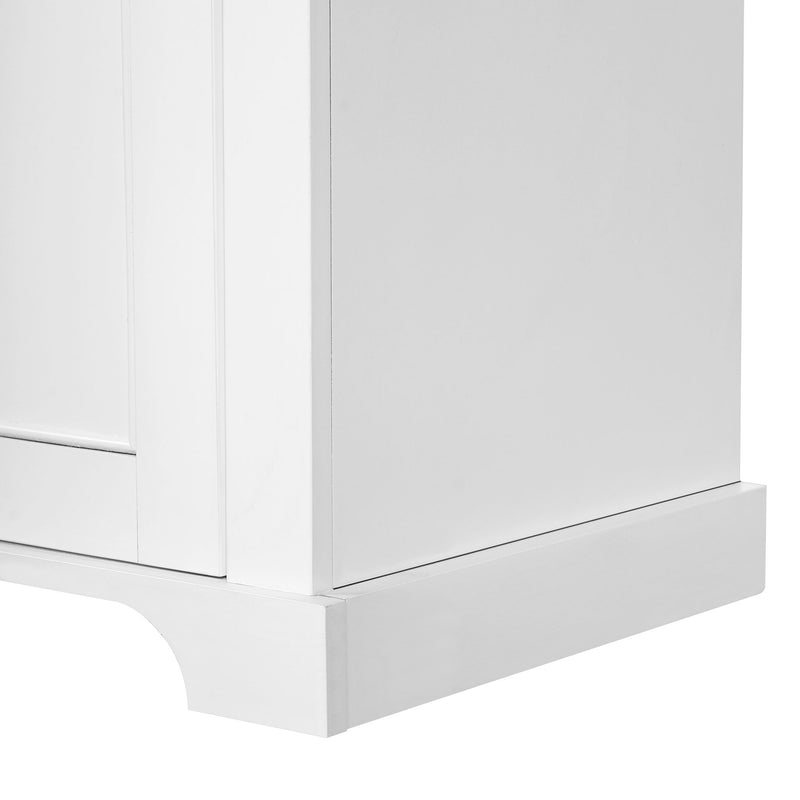 Bathroom Storage Cabinet, Adjustable Shelves & Drawer, Freestanding Linen Tower