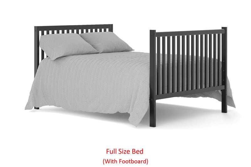 Crib 5 In 1 Convertible, Converts From Baby Crib To Toddler Bed, Fits Standard Full Size Crib Mattress