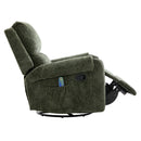 Manual Recliner Massage Chair With Swivel Rocker, 8 Massage Modes, Side Storage Pocket