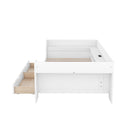 Daybed With Shelves, Drawers And Built In Charging Station